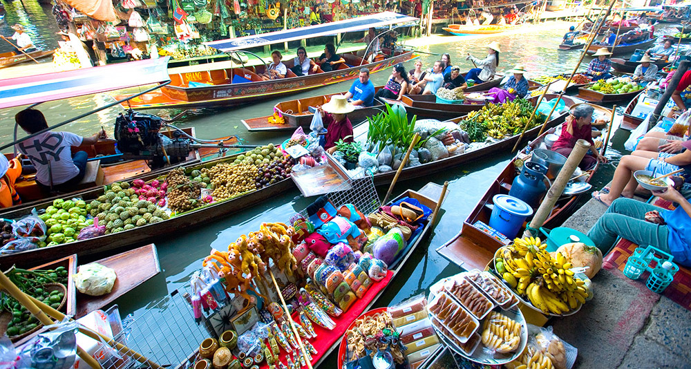 Floating Markets of Damnoen Saduak Cruise Half-Day