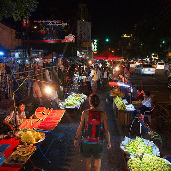 Burmese Market by Night