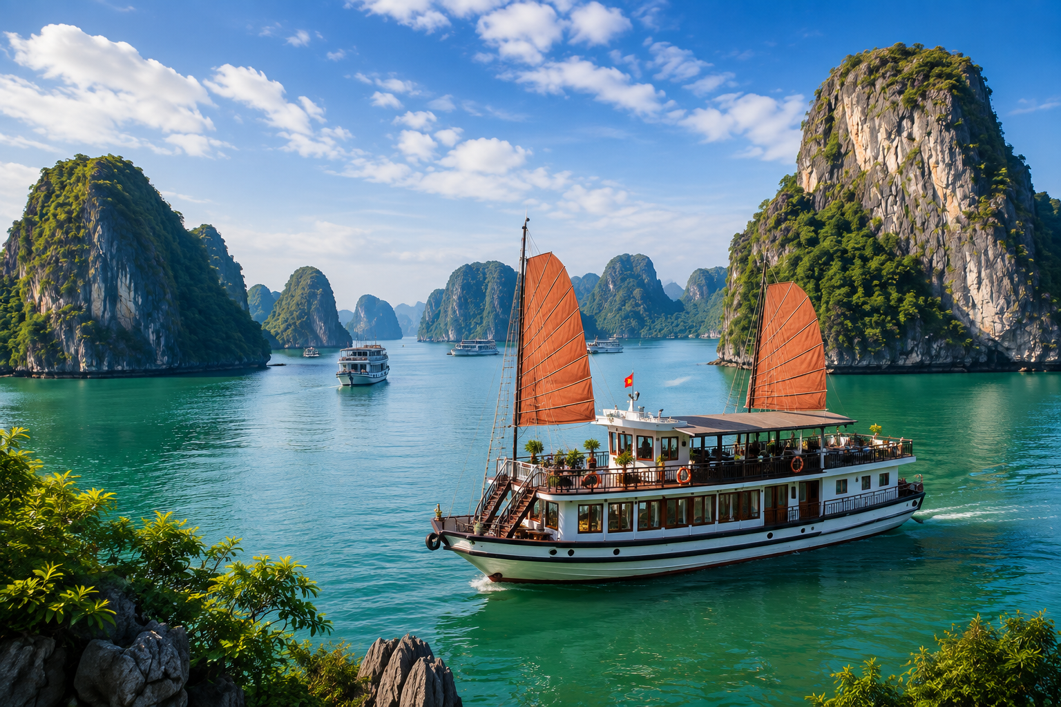Ha Long Bay Full Day Cruise from Hanoi