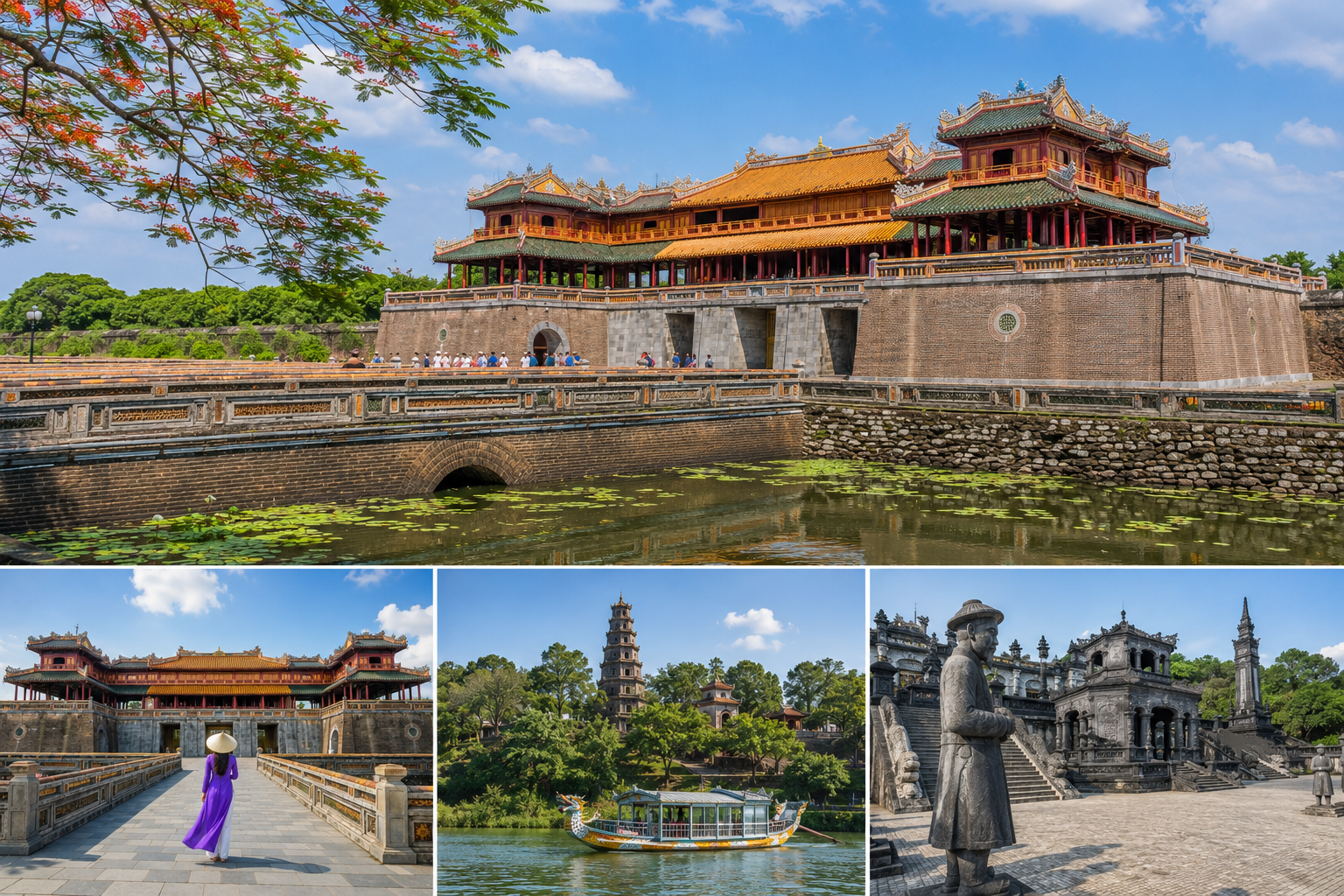 Hue Imperial City & Royal Tombs Full Day Tour